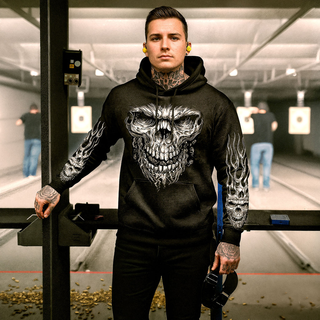 Hot Leathers Shredder Skull Pullover Sweatshirt