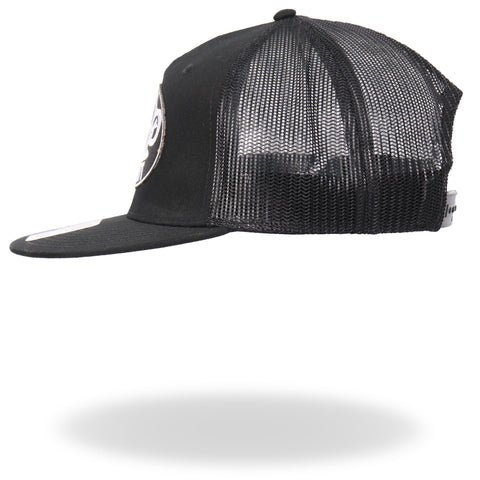 Hot Leathers Black And White Talk Shit Get Hit Brass Knuckles Snapback Hat GSH2041