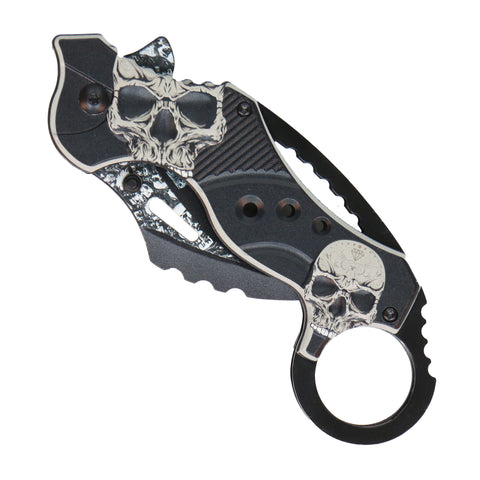 Hot Leathers Knife Skull Quick Assist Knife