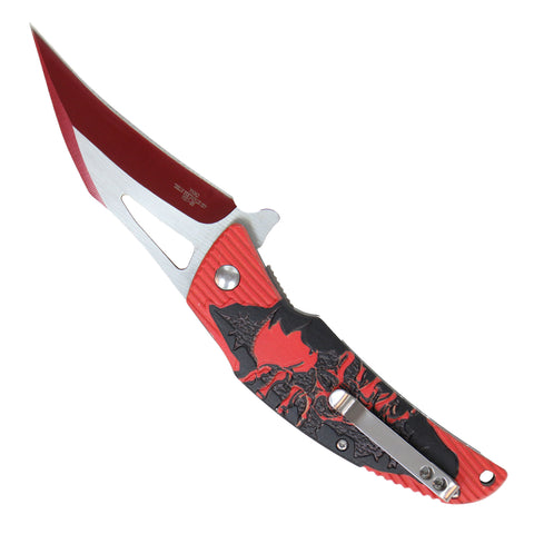 Hot Leathers Wild Red Skull Knife KNA1145