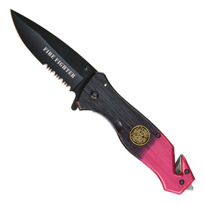 Hot Leathers Fire Department Tactical Knife KNA1149