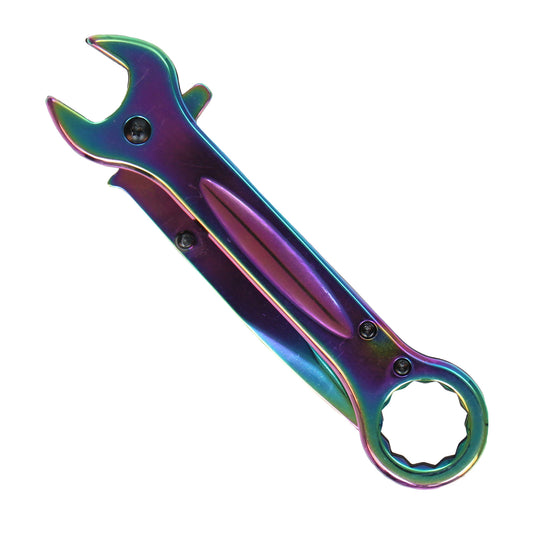 Hot Leathers Rainbow Mirror Wrench Knife KNA1155