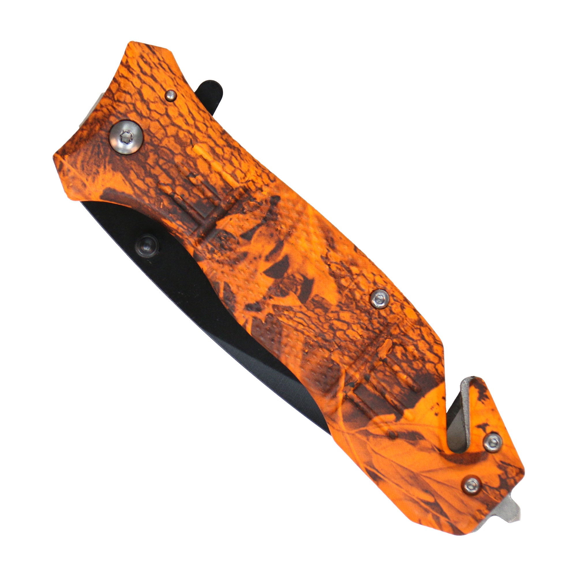 Hot Leathers Orange Wood Grain Camo Knife KNA1163
