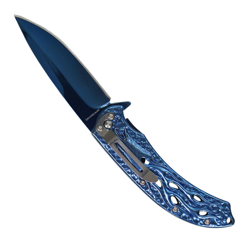 Hot Leathers Blue Flaming Eagle Knife KNA1168