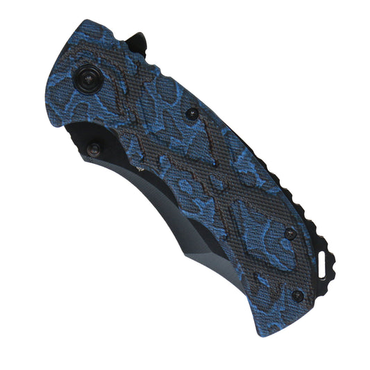Hot Leathers Black and Blue Snake Skin Knife KNA1173