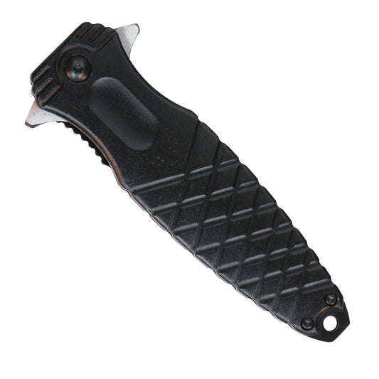 Hot Leathers Black Tactical Knife W/ Clip KNA1179