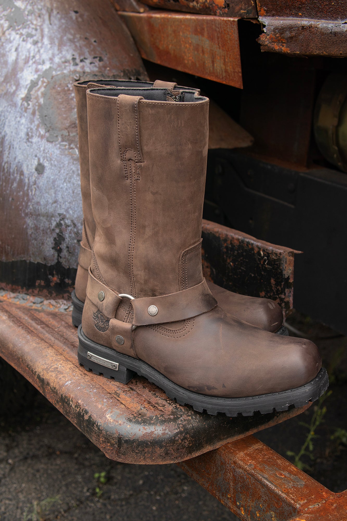 Harness Boots Milwaukee Leather Women's Harness Square Toe Boots