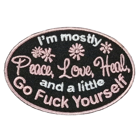 Hot Leathers Peace Love Heal Embroidered Patch PPW1126