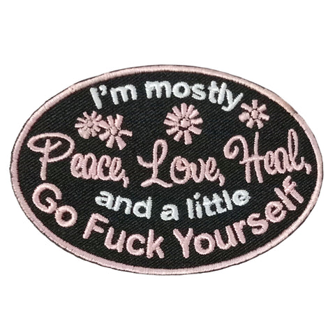 Hot Leathers Peace Love Heal Embroidered Patch PPW1126
