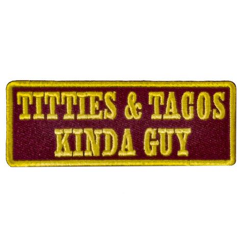 Hot Leathers Titties and Tacos Guy Patch PPW1146
