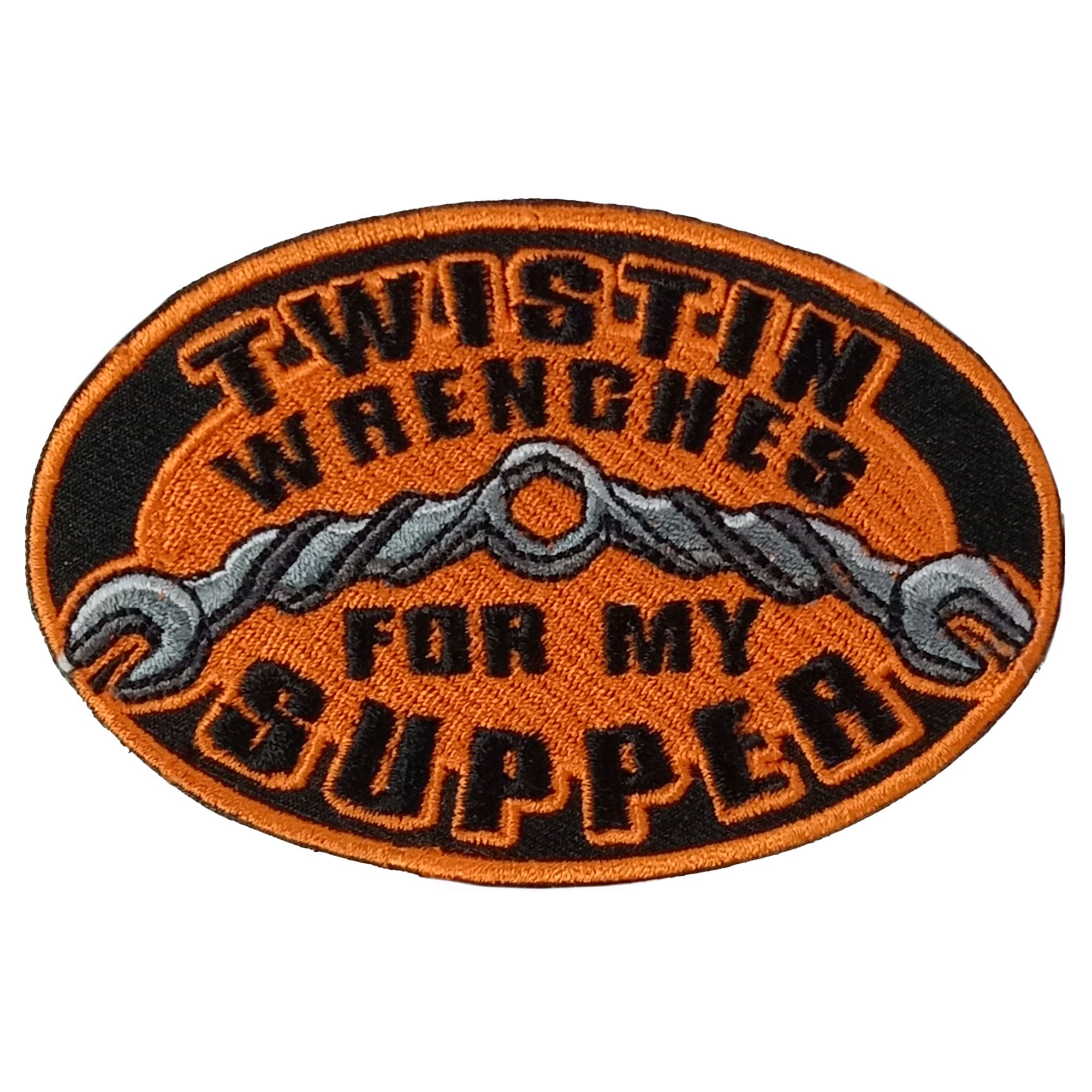 Hot Leathers TWISTIN WRENCHES 4" x 2.5" Embroidered Patch