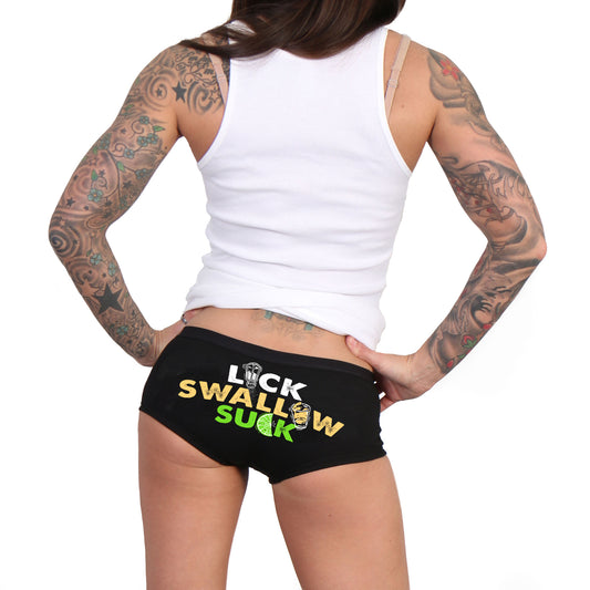 Hot Leathers Lick Swallow Suck Boy Shorts