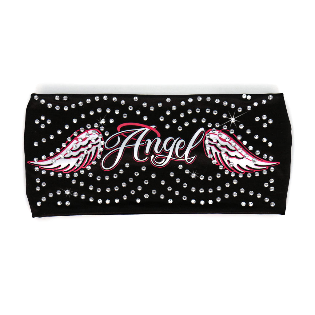 Hot Leathers Bling Bands Angel Wings Rhinestone Crystal Headband Wraps RWC2002