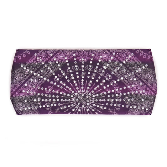 Hot Leathers Bling Bands Purple Bandana Rhinestone Crystal Headband Wraps RWC2006