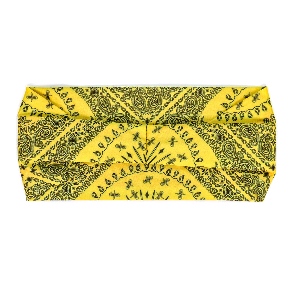 Hot Leathers Bling Bands Yellow Bandana Rhinestone Crystal Headband Wraps RWC2011