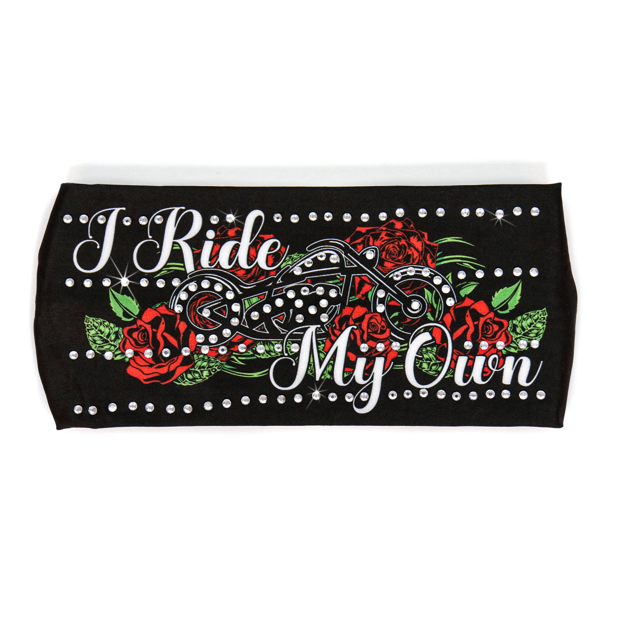Hot Leathers Bling Bands I Ride My Own Rhinestone Crystal Headband Wraps RWC2028