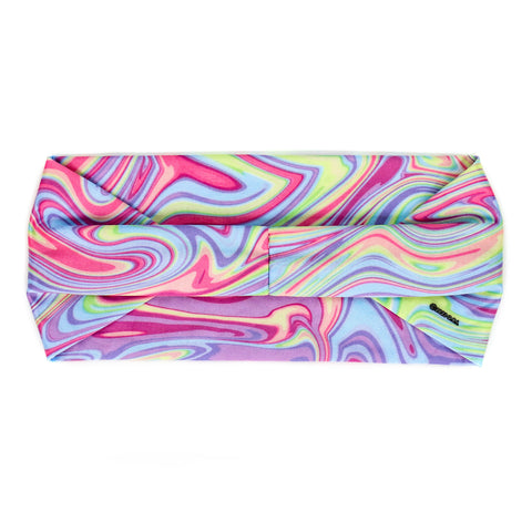 Hot Leathers Bling Bands Rainbow Swirl Rhinestone Crystal Headband Wraps RWC2035