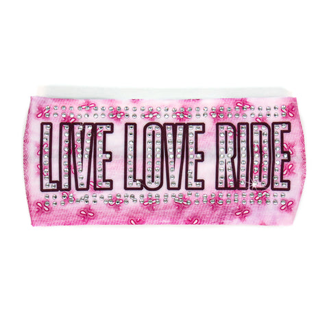 Hot Leathers Bling Bands T-Dye Live Love Rde Rhinestone Crystal Headband Wraps RWC2047