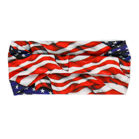 Hot Leathers Bling Bands Waving Flag Rhinestone Crystal Headband Wraps RWC2048