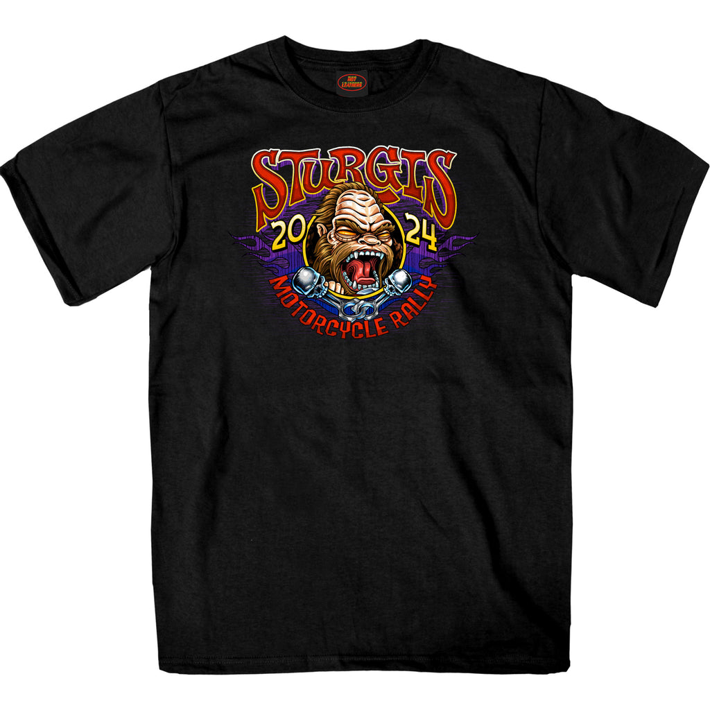 2024 Sturgis Bigfoot Black Motorcycle Rally Tee Shirt SPB1111