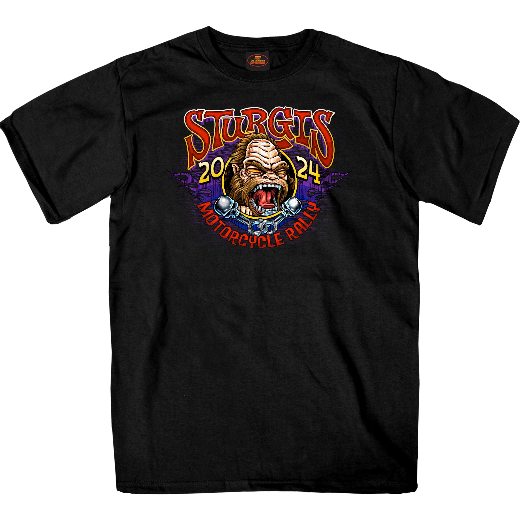 2024 Sturgis Bigfoot Black Motorcycle Rally Tee Shirt SPB1111