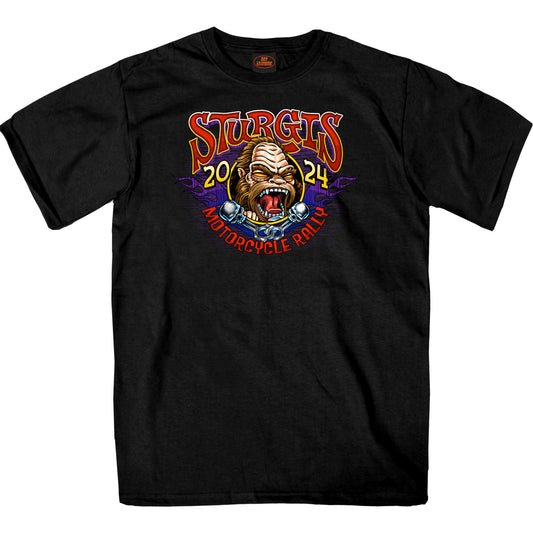 2024 Sturgis Bigfoot Black Motorcycle Rally Tee Shirt SPB1111
