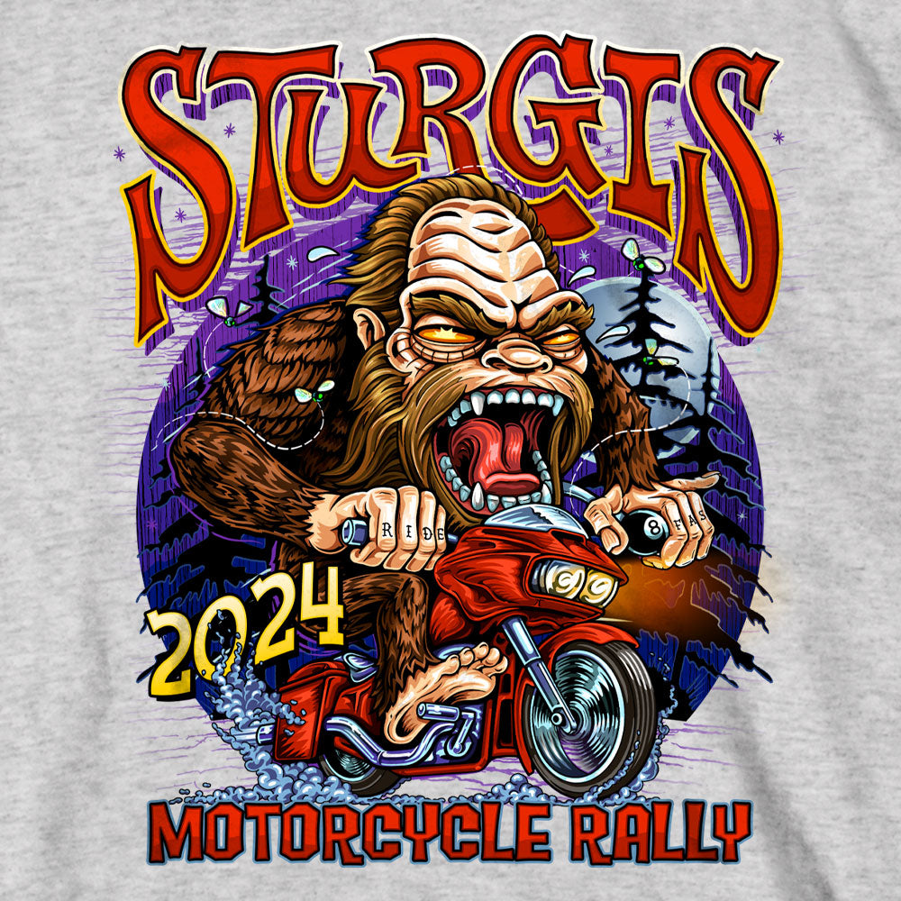 2024 Sturgis Bigfoot Ash Motorcycle Rally Tee Shirt SPB1113