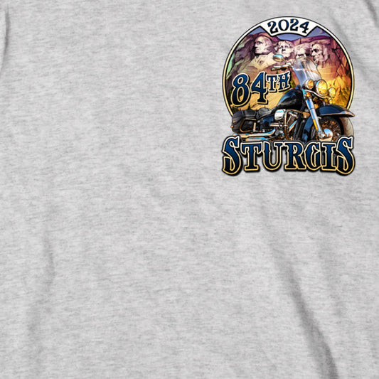 2024 Sturgis Rushmore Ash Motorcycle Rally Tee Shirt SPB1134