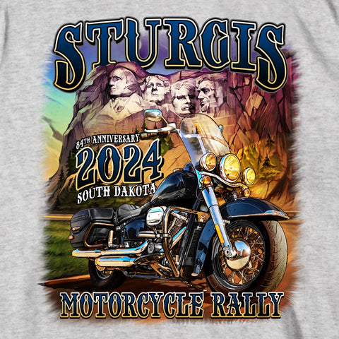 2024 Sturgis Motorcycle Rally Rushmore Ash Tee Shirt SPB1134