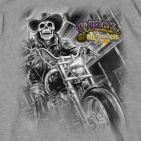 2025 Sturgis Motorcycle Rally #1 Ghost Rider  Heather Grey Men's T-Shirt