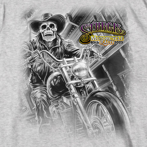 2025 Sturgis Motorcycle Rally #1 Ghost Rider  Ash Men's T-Shirt