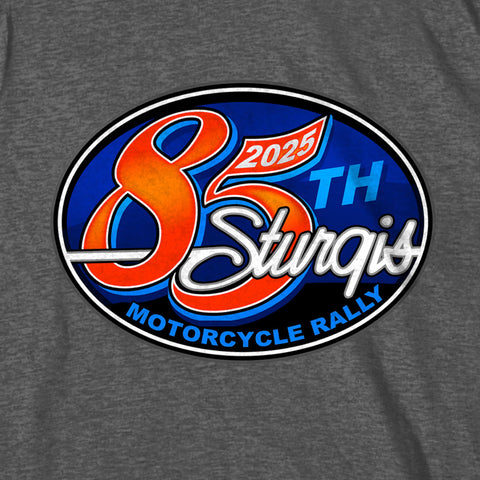 2025 Sturgis Motorcycle Rally Rally Logo Heather Charcoal Men's T-Shirt