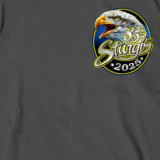 2025 Sturgis Motorcycle Rally Scenic Eagle SS Charcoal Mens T-Shirt SPB1192