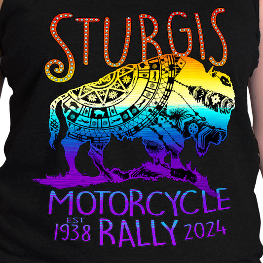 2024 Sturgis Black Buffalo Motorcycle Rally Tank Top SPL2869