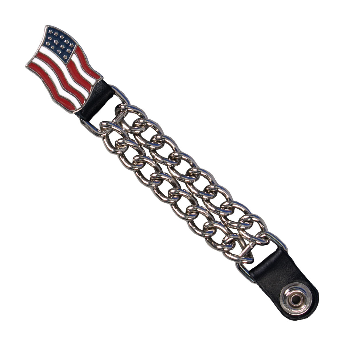 Hot Leathers VXC1010 American Flag Chain Vest Extender