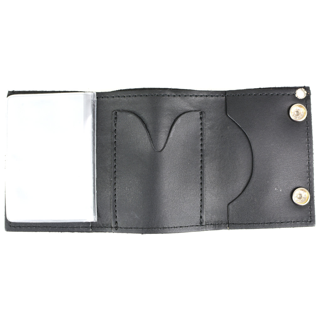 Hot Leathers WLB1021 2nd Amendment Tri-fold Black Leather Wallet with Chain