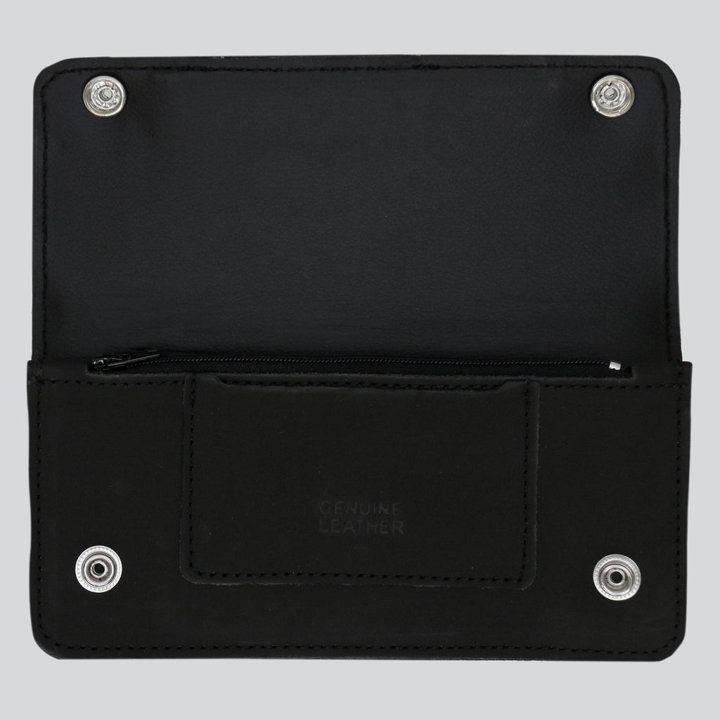 Hot Leathers Bi-Fold with zip pockets Naked Leather Wallet WLC3108