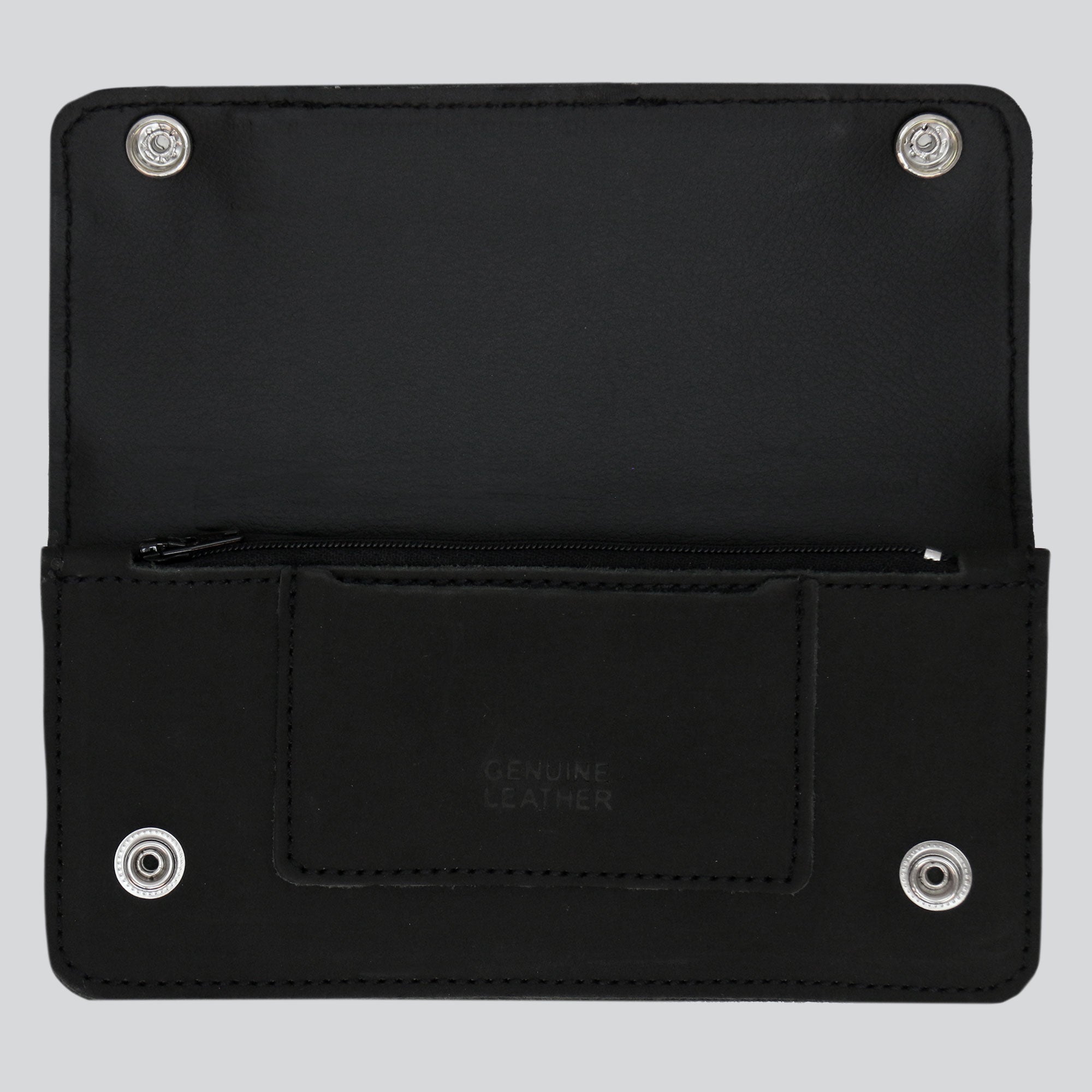 Hot Leathers Bi-Fold with zip pockets Naked Leather Wallet WLC3108