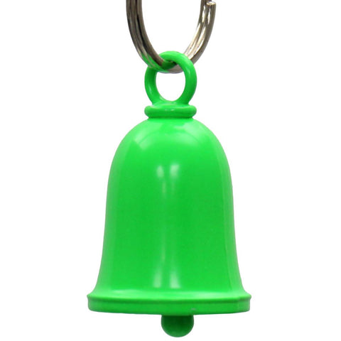 Milwaukee Leather MLB9168 Neon Green Motorcycle Good Luck Bell w/ Key Ring-Key Chain Accessory for Bikers
