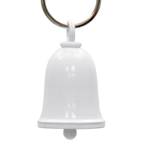 Milwaukee Leather MLB9175 White Motorcycle Good Luck Bell w/ Key Ring-Key Chain Accessory for Bikers