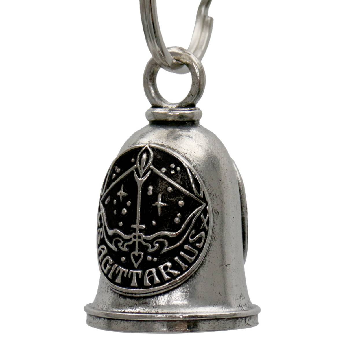 Milwaukee Leather MLB9163 Zodiac Sagittarius Motorcycle Good Luck Bell w/ Key Ring-Key Chain Accessory for Bikers