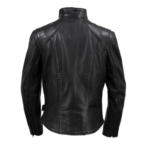 Milwaukee Leather USA MADE MLJKL5003 Women's Black Serene Clean Cut Premium Motorcycle Leather Jacket