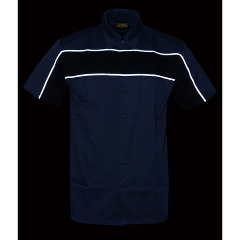 Milwaukee Leather MDM11671.149 Men's Grey and Black Button Up Heavy-Duty Work Shirt for | Classic Mechanic Work Shirt