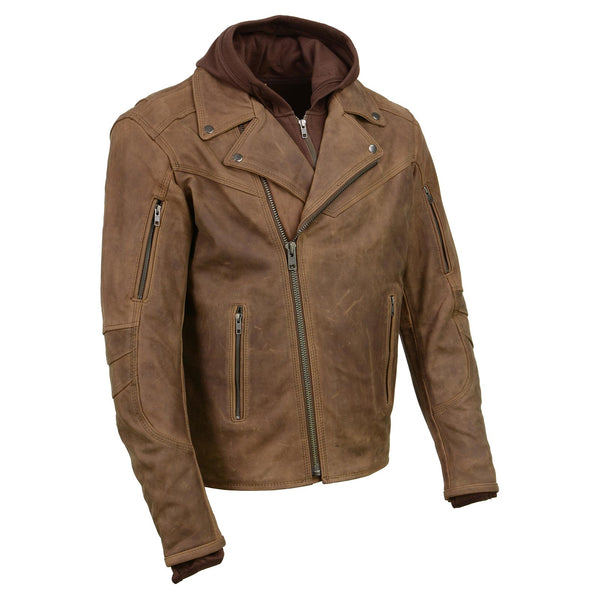 [Margesherwood ] / ☆ LEATHER BIKER JACKET / washed brown Chicago Oversized Biker Jacket - Brown – The Frankie Shop