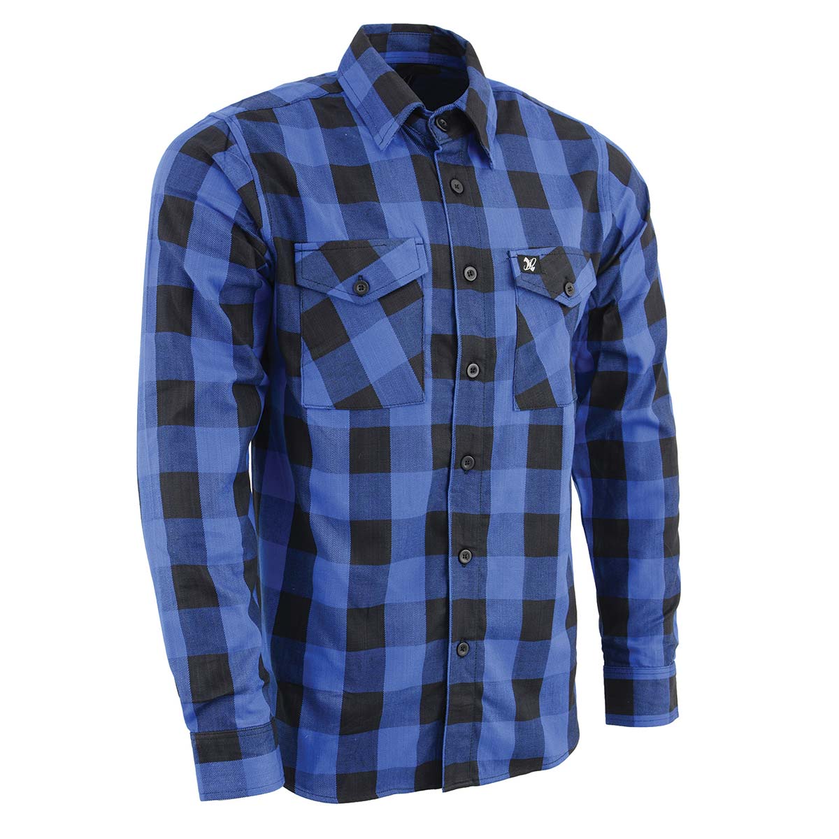 NexGen MNG11634 Men's Black and Blue Long Sleeve Cotton Flannel Shirt