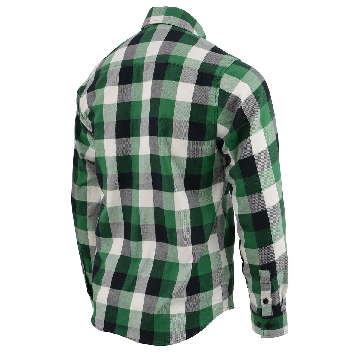 NexGen MNG11636 Men's Green and White Long Sleeve Cotton Flannel Shirt