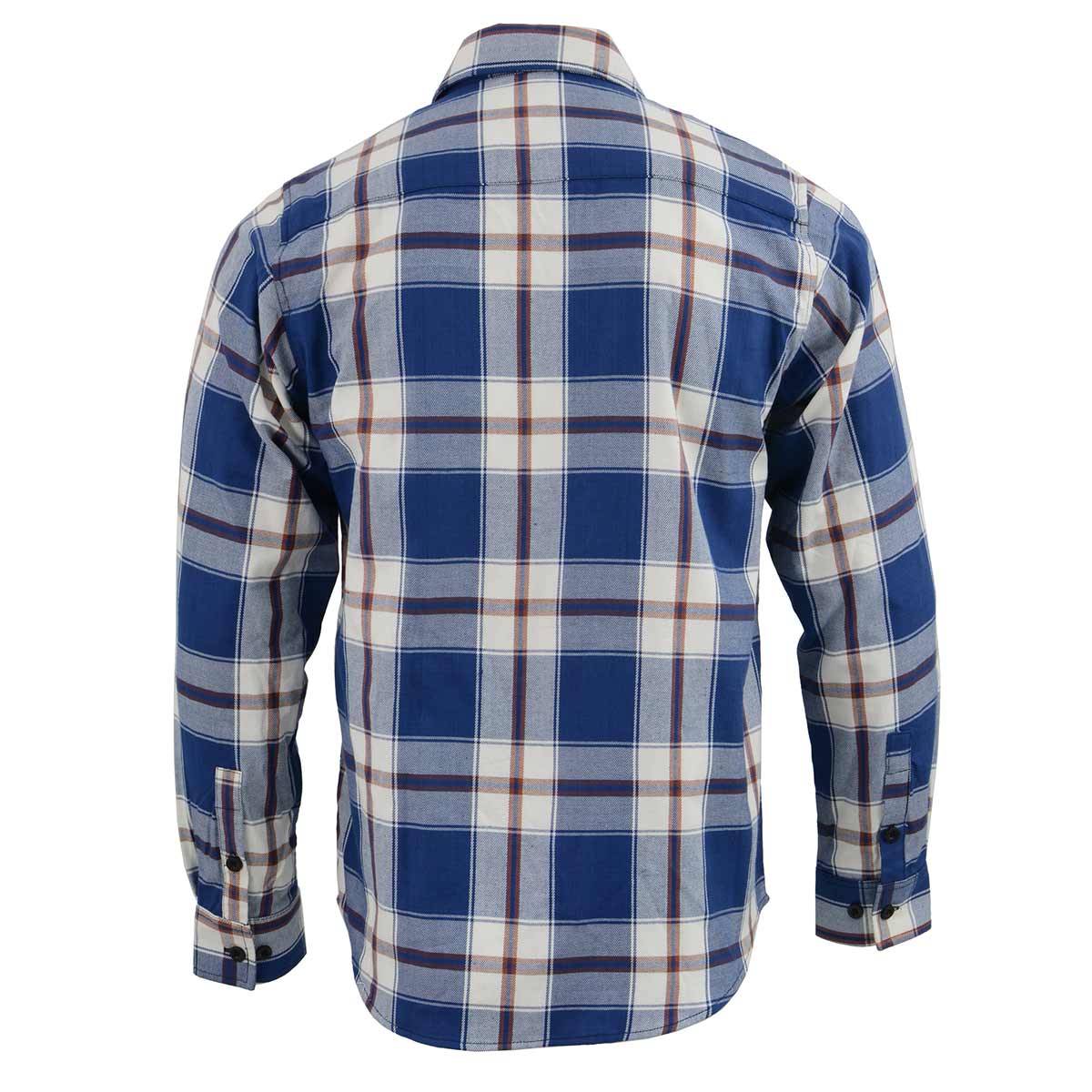 NexGen MNG11645 Men's Blue with White and Maroon Long Sleeve Cotton Flannel Shirt