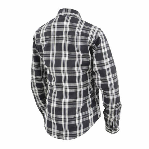 NexGen MNG21600 Women's Casual Black and White Long Sleeve Cotton Flannel Shirt