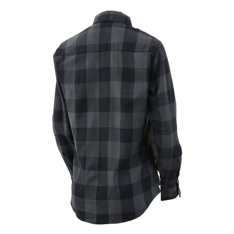 NexGen MNG21608 Women's Casual Dark Gray and Black Long Sleeve Cotton Casual Flannel Shirt