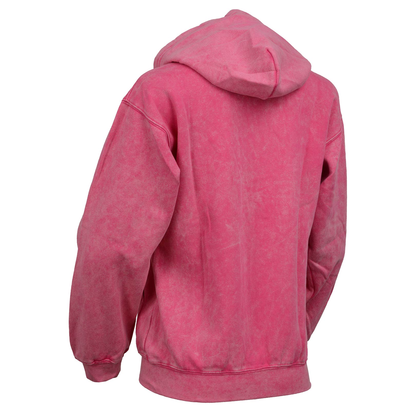 Milwaukee Leather MNG21620 Women's Distressed Pink Sweatshirt Full Zip Up Long Sleeve Casual Hoodie - with Pocket